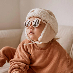 Шапка-ушанка Mrs. Ertha "Blush", пудровая